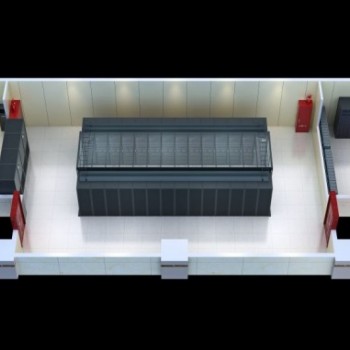 青島某船舶制造廠機房運維辦公室效果圖制作|室內(nèi)俯視圖